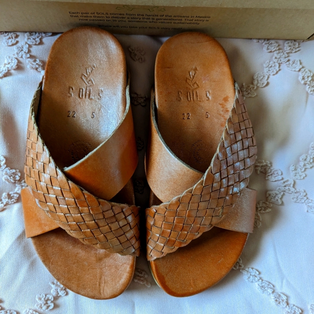 Sols Sofia Cafe Torri Sandals size 5